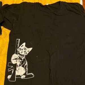 XL Arm the Animals cat with a gun shirt!